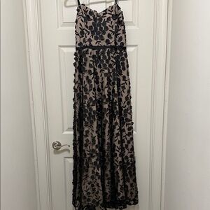 Elegant Black Floral Lace Dress